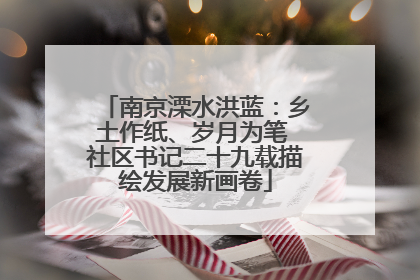 南京溧水洪蓝：乡土作纸、岁月为笔 社区书记二十九载描绘发展新画卷