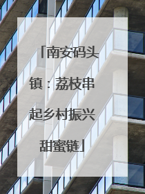 南安码头镇：荔枝串起乡村振兴甜蜜链