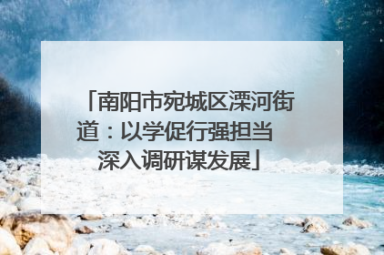 南阳市宛城区溧河街道：以学促行强担当 深入调研谋发展