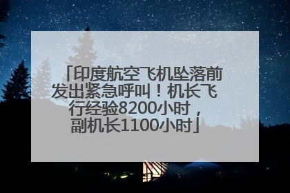 印度航空飞机坠落前发出紧急呼叫！机长飞行经验8200小时，副机长1100小时