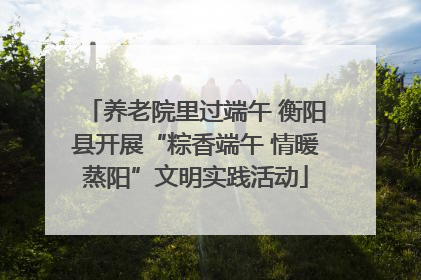 养老院里过端午 衡阳县开展“粽香端午 情暖蒸阳”文明实践活动