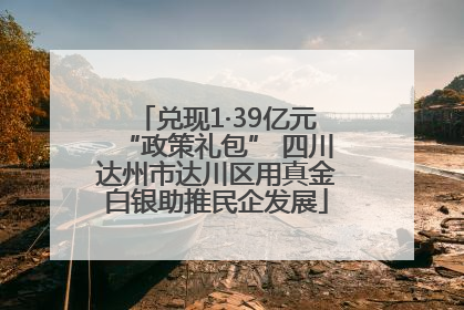 兑现1·39亿元“政策礼包” 四川达州市达川区用真金白银助推民企发展