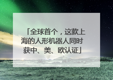 全球首个，这款上海的人形机器人同时获中、美、欧认证