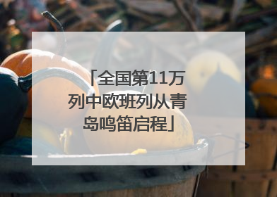 全国第11万列中欧班列从青岛鸣笛启程