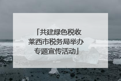 共建绿色税收 莱西市税务局举办专题宣传活动