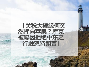 关税大棒缘何突然挥向苹果？库克被曝因拒绝中东之行触怒特朗普
