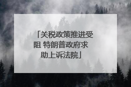 关税政策推进受阻 特朗普政府求助上诉法院