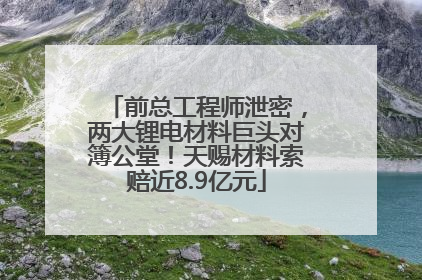 前总工程师泄密，两大锂电材料巨头对簿公堂！天赐材料索赔近8.9亿元