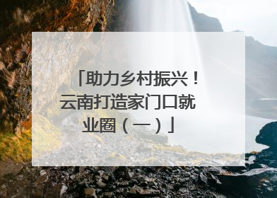 助力乡村振兴！云南打造家门口就业圈（一）