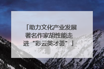 助力文化产业发展 著名作家胡性能走进“彩云英才荟”
