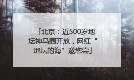 北京：近500岁地坛神马圈开放，网红“地坛的海”邀您尝