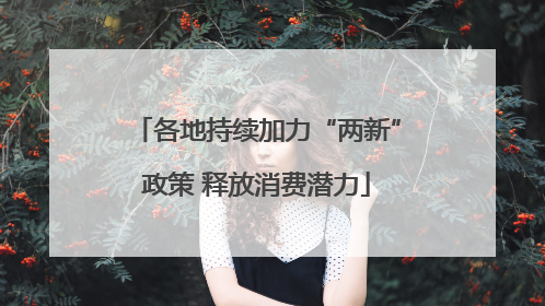各地持续加力“两新”政策 释放消费潜力