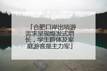 合肥口岸出境游需求呈现爆发式增长，学生群体及家庭游客是主力军