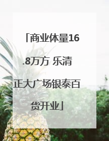 商业体量16.8万方 乐清正大广场银泰百货开业