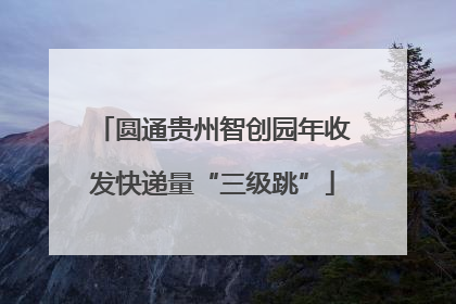 圆通贵州智创园年收发快递量“三级跳”
