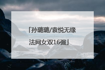 孙璐璐/袁悦无缘法网女双16强