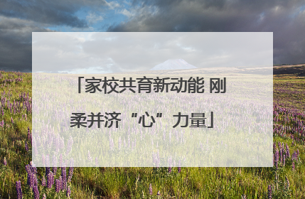 家校共育新动能 刚柔并济“心”力量