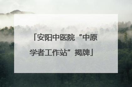 安阳中医院“中原学者工作站”揭牌