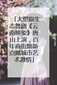 大型原生态舞剧《云南映象》唐山上演，百年商街焕新点燃城市艺术激情