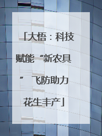 大悟：科技赋能“新农具” 飞防助力花生丰产