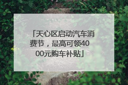 天心区启动汽车消费节，最高可领4000元购车补贴