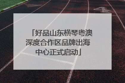 好品山东横琴粤澳深度合作区品牌出海中心正式启动