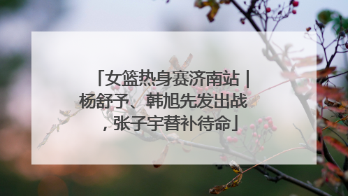 女篮热身赛济南站｜杨舒予、韩旭先发出战，张子宇替补待命