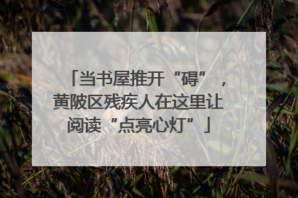 当书屋推开“碍”，黄陂区残疾人在这里让阅读“点亮心灯”