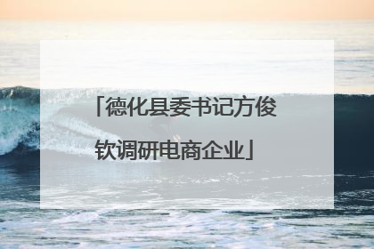 德化县委书记方俊钦调研电商企业