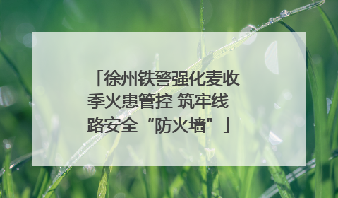 徐州铁警强化麦收季火患管控 筑牢线路安全“防火墙”