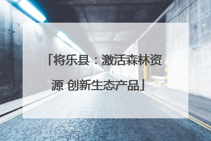 将乐县：激活森林资源 创新生态产品