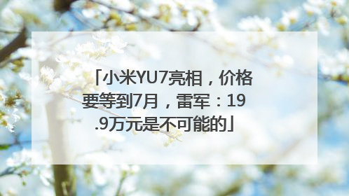 小米YU7亮相，价格要等到7月，雷军：19.9万元是不可能的