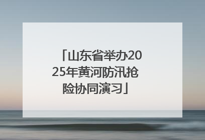 山东省举办2025年黄河防汛抢险协同演习