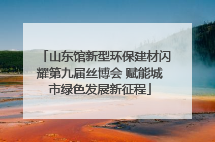 山东馆新型环保建材闪耀第九届丝博会 赋能城市绿色发展新征程