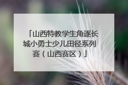 山西特教学生角逐长城小勇士少儿田径系列赛（山西赛区）