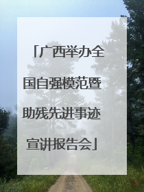 广西举办全国自强模范暨助残先进事迹宣讲报告会