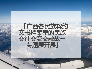 广西各民族契约文书档案里的民族交往交流交融故事专题展开展