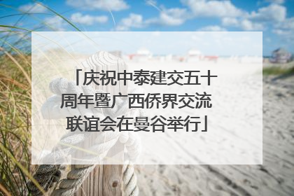 庆祝中泰建交五十周年暨广西侨界交流联谊会在曼谷举行