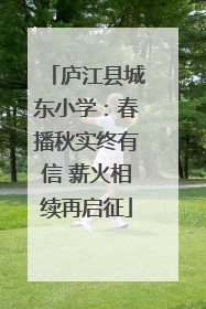 庐江县城东小学：春播秋实终有信 薪火相续再启征