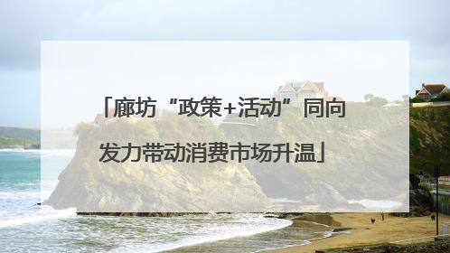 廊坊“政策+活动”同向发力带动消费市场升温