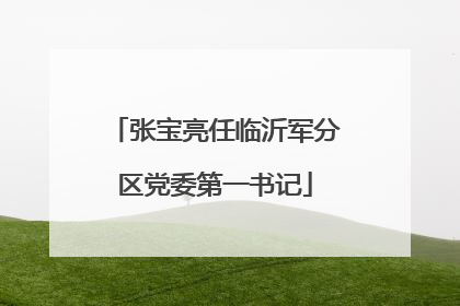张宝亮任临沂军分区党委第一书记