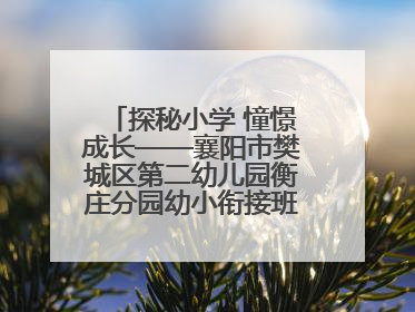 探秘小学 憧憬成长——襄阳市樊城区第二幼儿园衡庄分园幼小衔接班走进小学开展参观体验活动