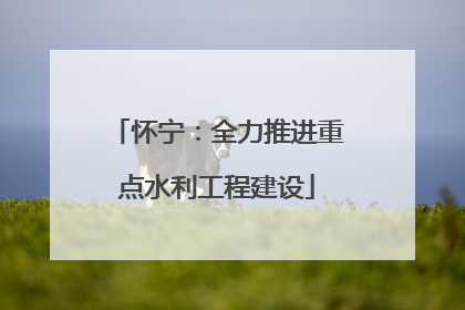 怀宁：全力推进重点水利工程建设