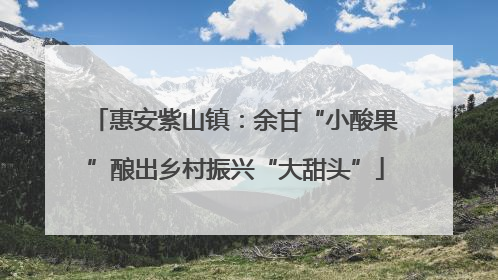惠安紫山镇：余甘“小酸果”酿出乡村振兴“大甜头”