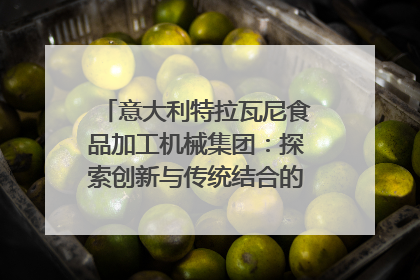 意大利特拉瓦尼食品加工机械集团：探索创新与传统结合的可能性｜西望四川