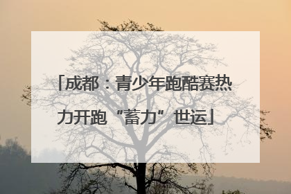 成都：青少年跑酷赛热力开跑“蓄力”世运