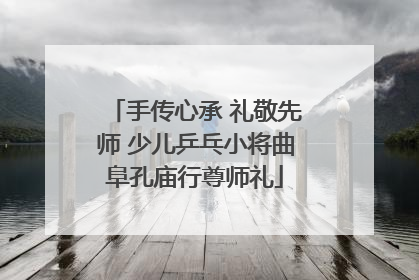 手传心承 礼敬先师 少儿乒乓小将曲阜孔庙行尊师礼
