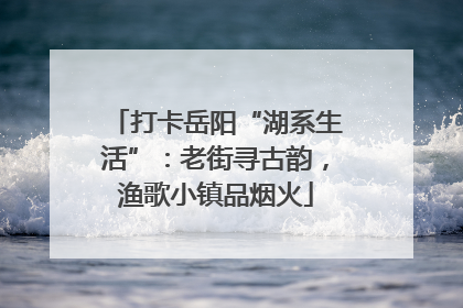 打卡岳阳“湖系生活”：老街寻古韵，渔歌小镇品烟火