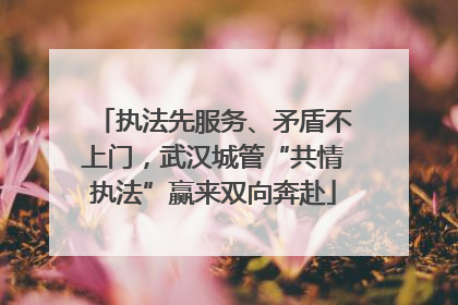 执法先服务、矛盾不上门，武汉城管“共情执法”赢来双向奔赴