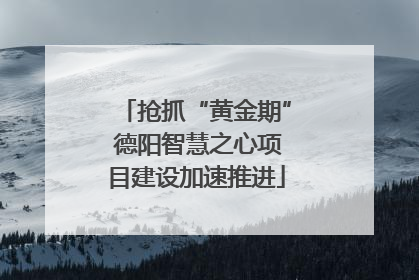 抢抓“黄金期” 德阳智慧之心项目建设加速推进